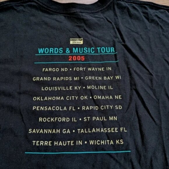 Mellencamp‎ Vintage 2005 Shirt XL Black Words & Music Tour Concert Band Tee - Picture 4 of 5